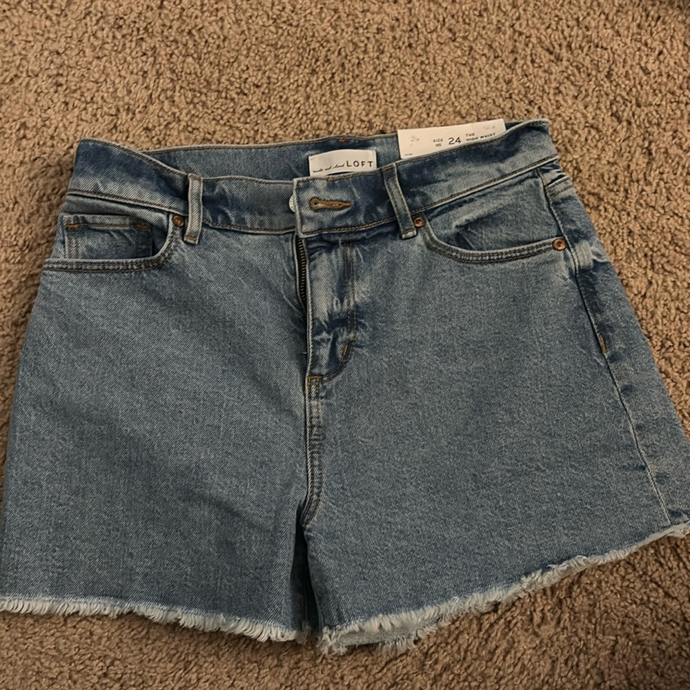 Loft high waisted cut off